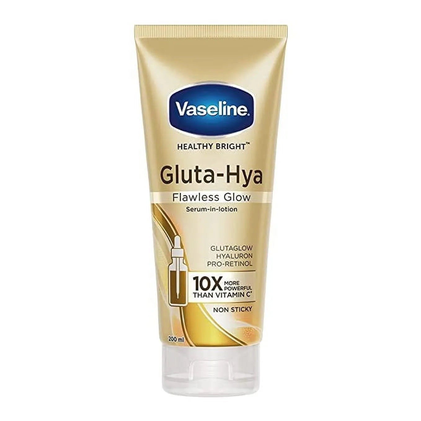 Vaseline Healthy Bright Gluta-Hya Serum Burst Lotion - Dewy Radiance 330ml | Body Lotion with GlutaGlow, Hyaluron & Niacinamide | For Bright & Glowing Skin | 10X More Powerful Than Vitamin C